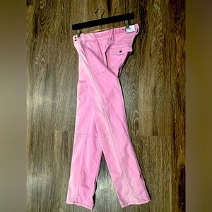 WHITE HOUSE BLACK MARKET PRET-A-PEDI PANTS STRAIGHT LEG CROP PINK PANTS